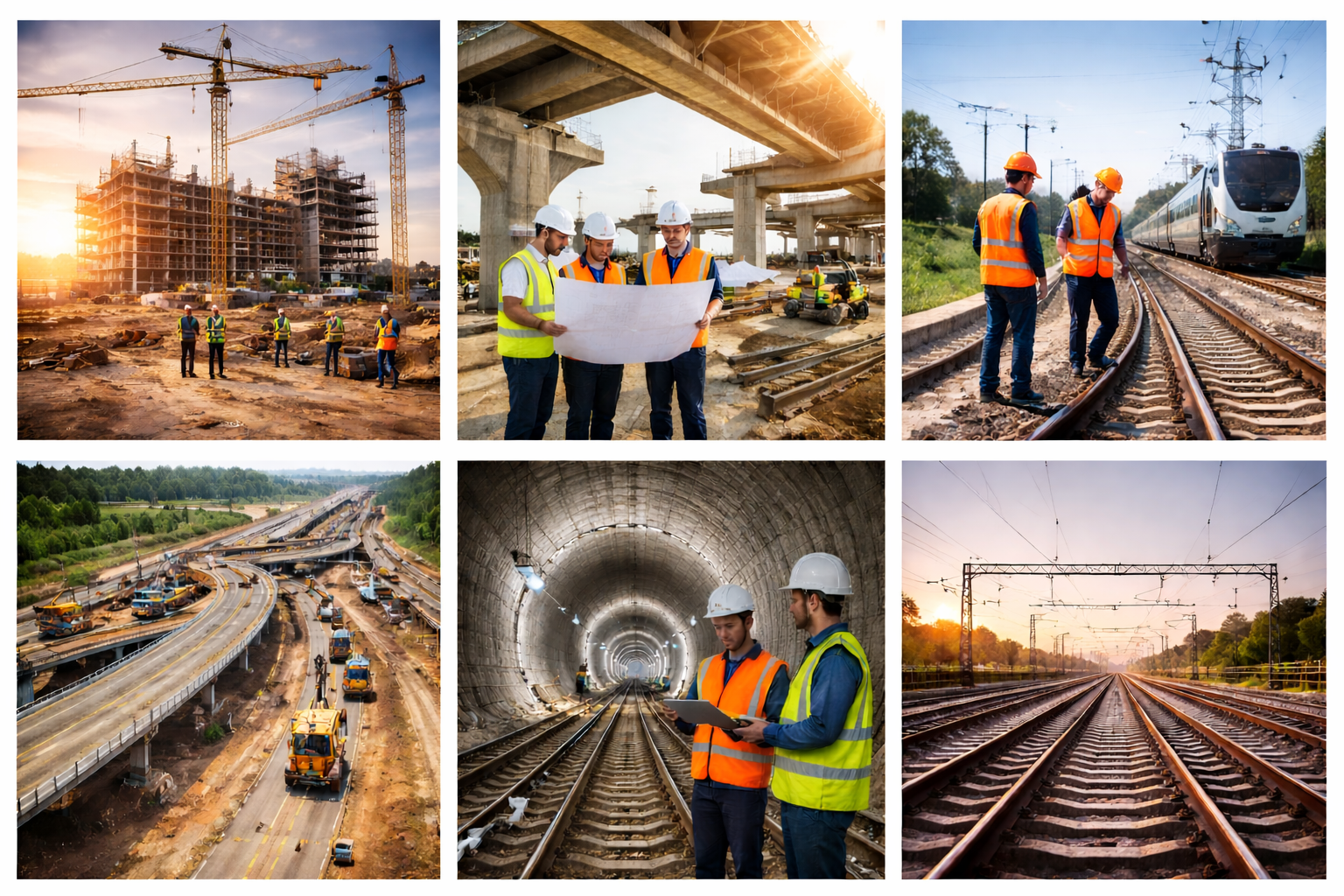 Contruction, civil engineering and rail